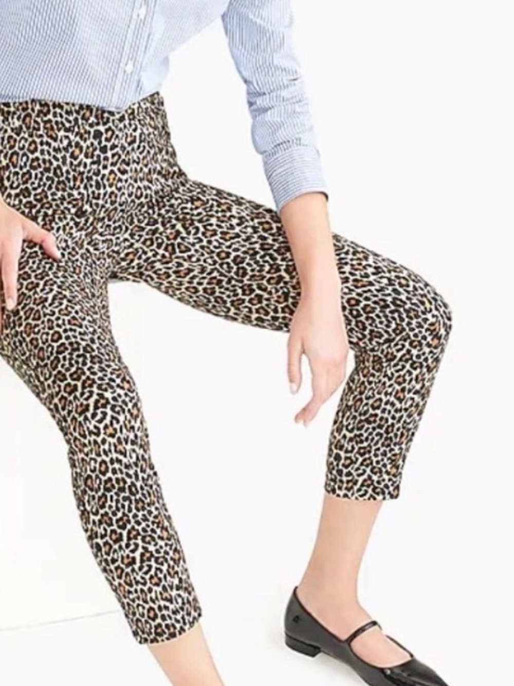 J. Crew leopard crop Winnie pants size 8